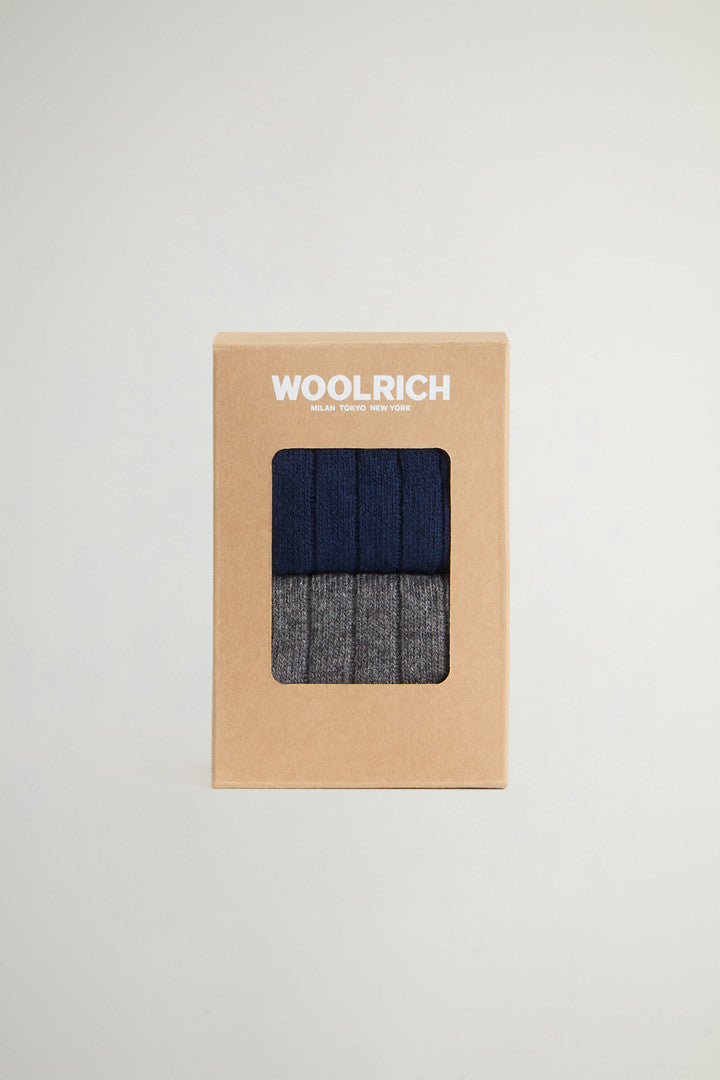 Wool- and Cashmere-Blend Socks (Blue Grey) - Main View