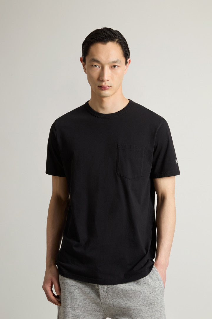 Pure Cotton T-Shirt with Pocket (Bright White) - Main View