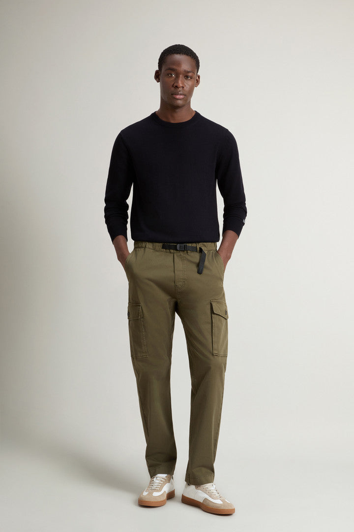 Garment-Dyed Cargo Pants with Belt (Greenstone) - Main View