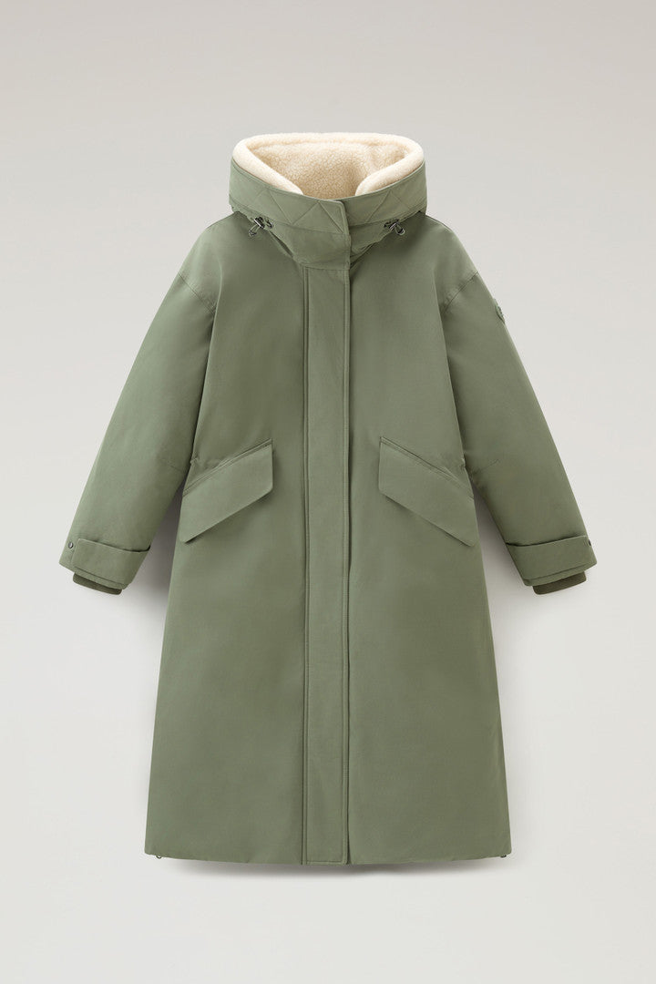 Long Parka in Brushed Ramar Cloth (Tundra Grey) - Main View