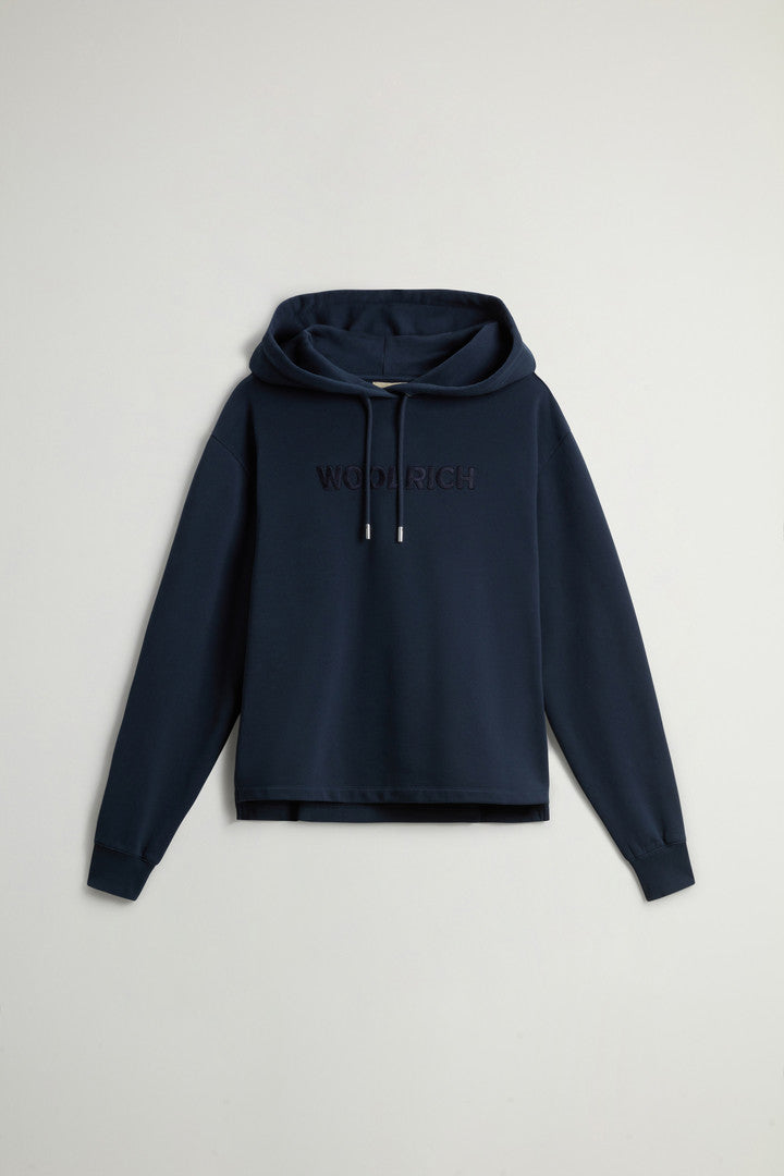 Pure Cotton Hoodie (Melton Blue) - Main View