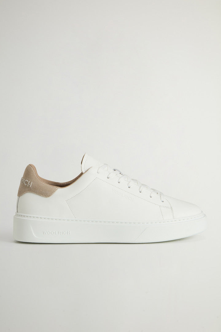 Classic Court Leather Sneakers (White Beige) - Main View