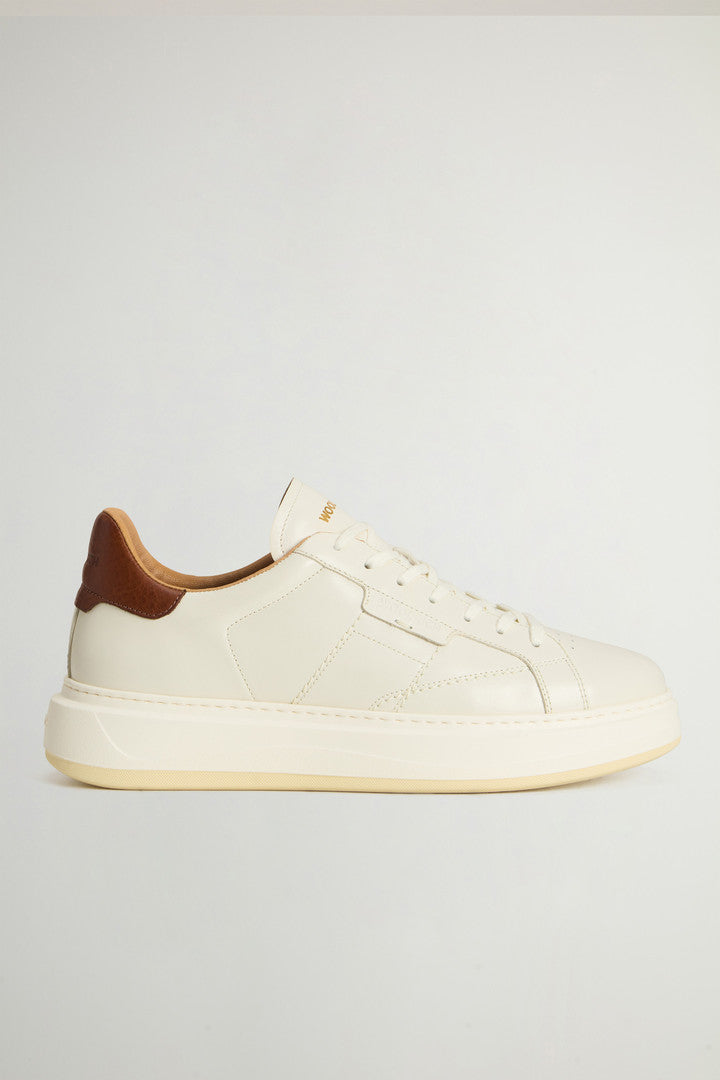 Arrow Sneakers in Leather (Off White Cognac) - Main View