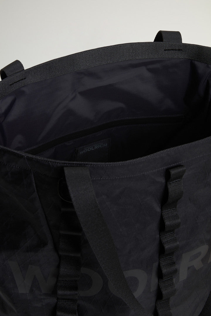 Oversized Tote Bag in X-PAC by Todd Snyder (Black) - Detail View 4