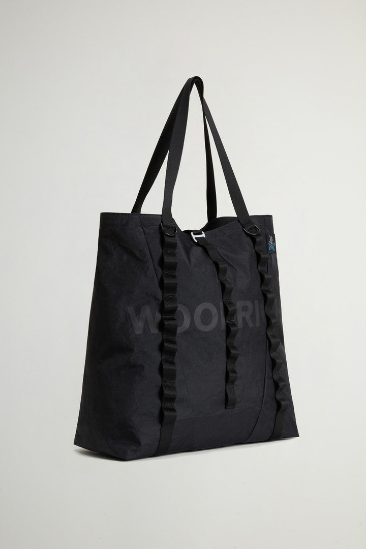 Oversized Tote Bag in X-PAC by Todd Snyder (Black) - Detail View 1
