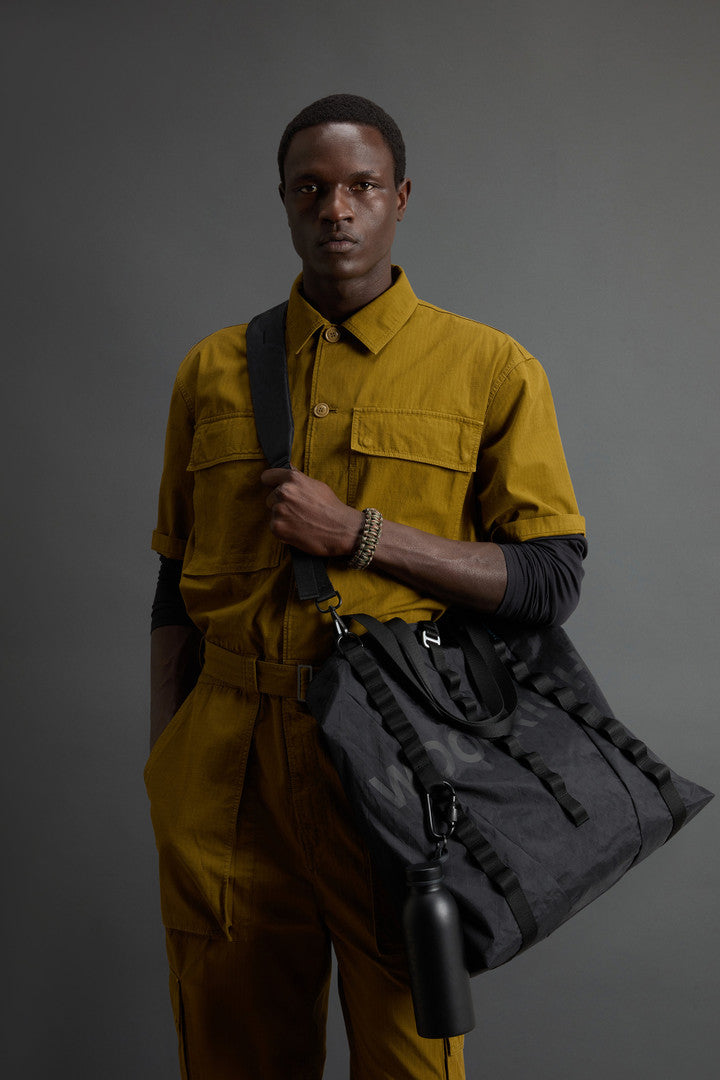 Oversized Tote Bag in X-PAC by Todd Snyder (Black) - Detail View 6