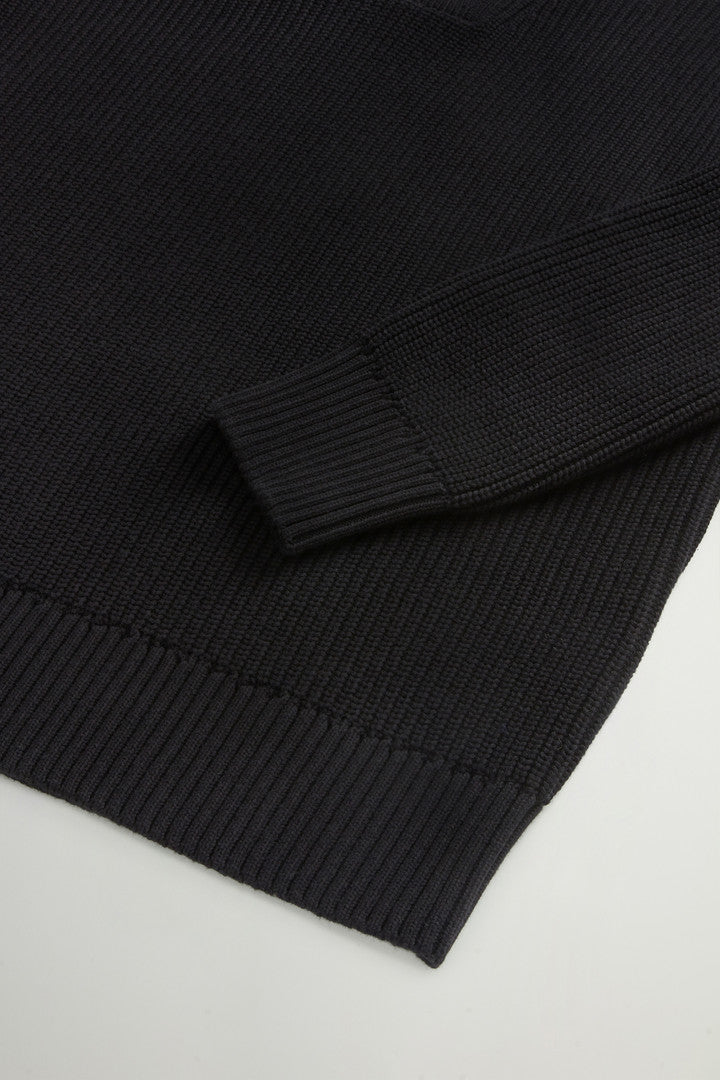 Pure Cotton Sweater by Todd Snyder (Black) - Detail View 6