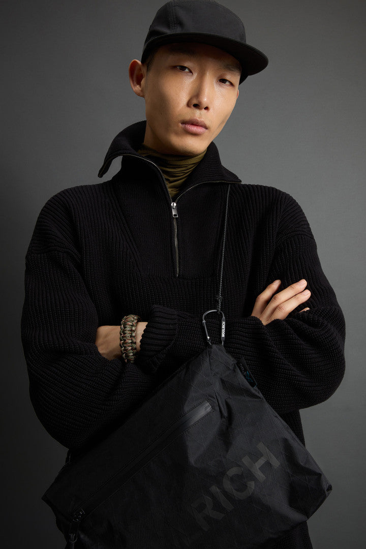 Pure Cotton Sweater by Todd Snyder (Black) - Detail View 4