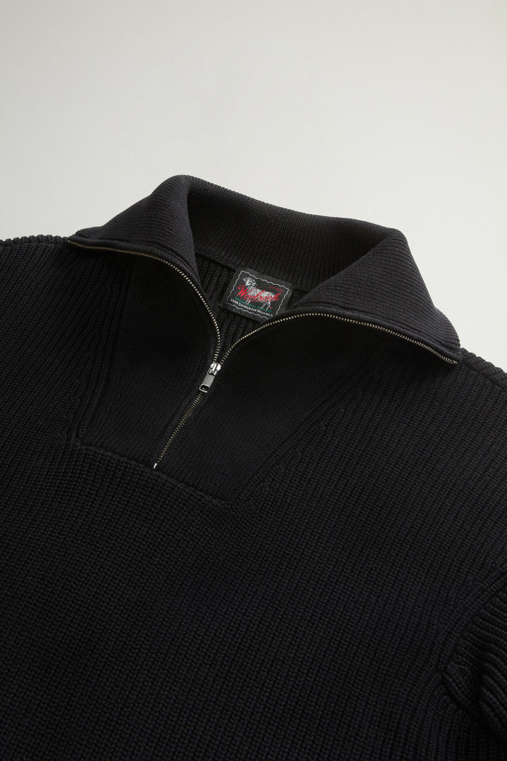 Pure Cotton Sweater by Todd Snyder (Black) - Detail View 5