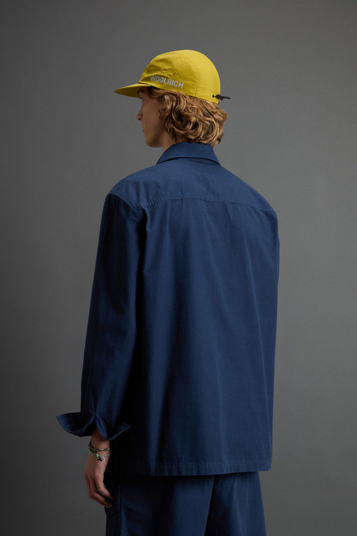 Garment-Dyed Pure Cotton Ripstop Shirt by Todd Snyder (Dream Blue) - Detail View 3