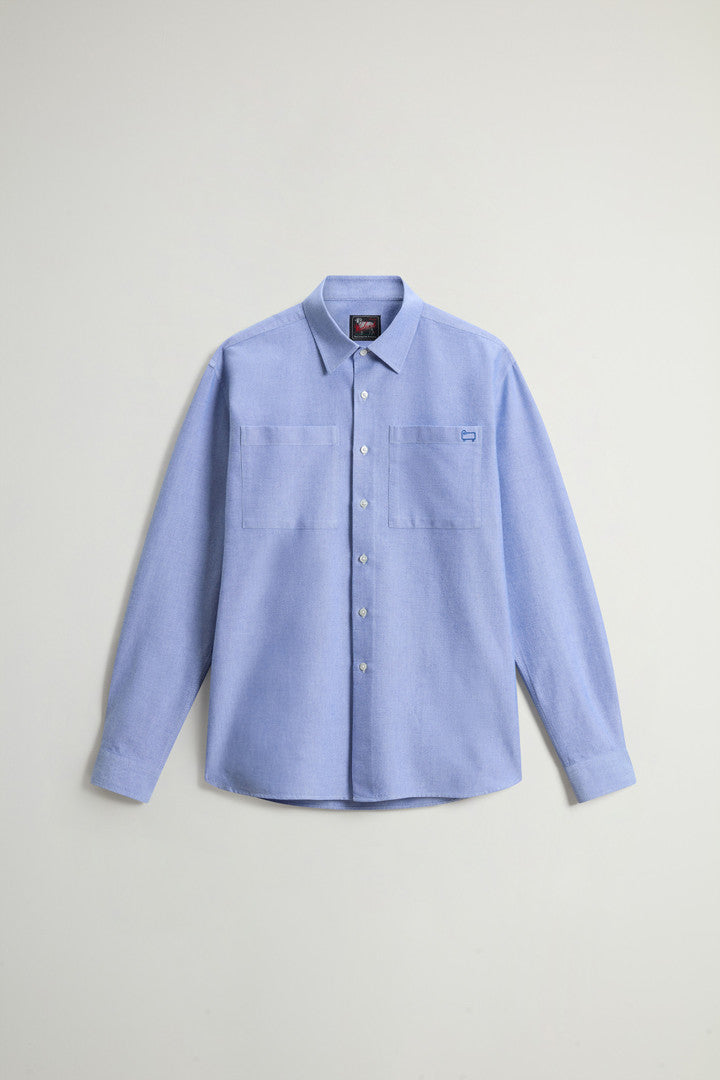 Pure Cotton Oxford Shirt by Todd Snyder (Blue) - Main View