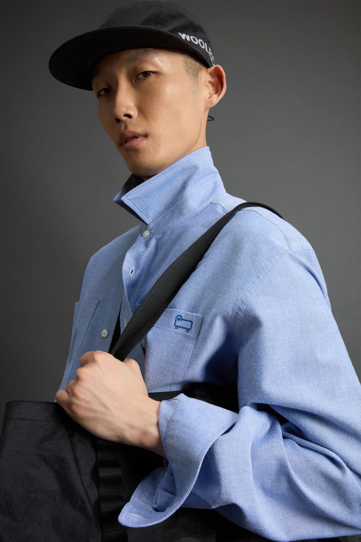 Pure Cotton Oxford Shirt by Todd Snyder (Blue) - Detail View 4