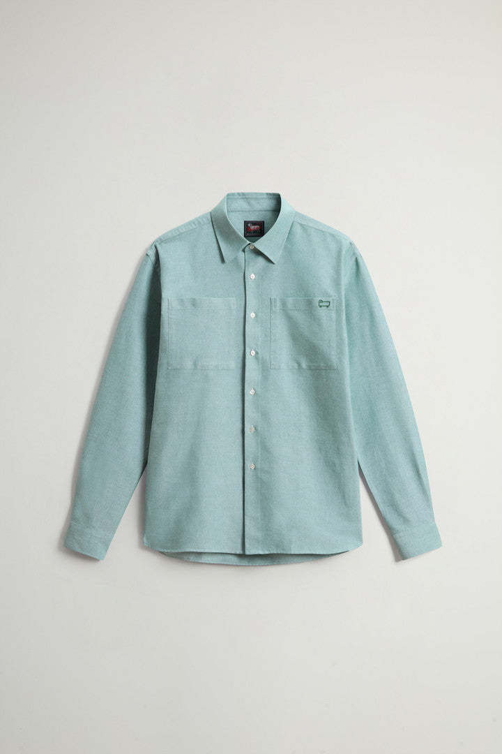 Pure Cotton Oxford Shirt by Todd Snyder (Green) - Main View