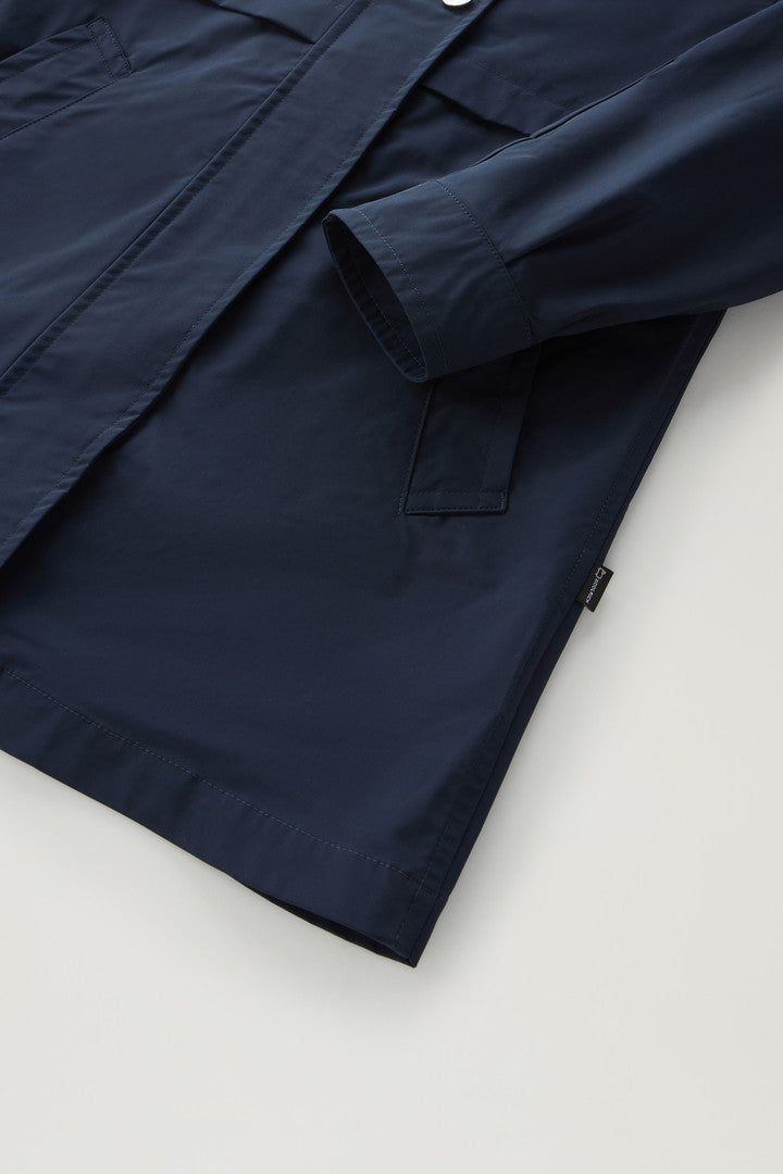 Girls' Summer Parka in Urban Touch (Melton Blue) - Detail View 3