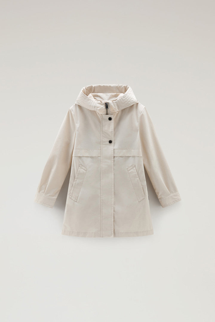 Girls' Summer Parka in Urban Touch (Melton Blue) - Detail View 5
