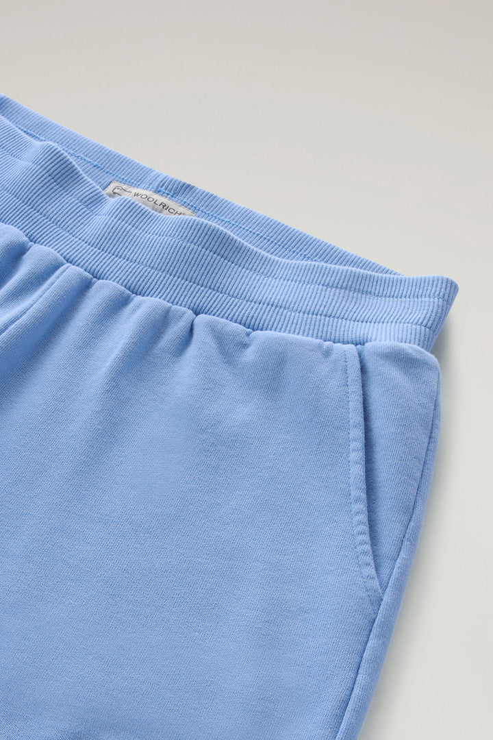 Girls' Pure Cotton Fleece Shorts (Sea Breeze) - Detail View 3