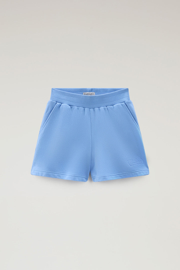 Girls' Pure Cotton Fleece Shorts (Bright White) - Main View