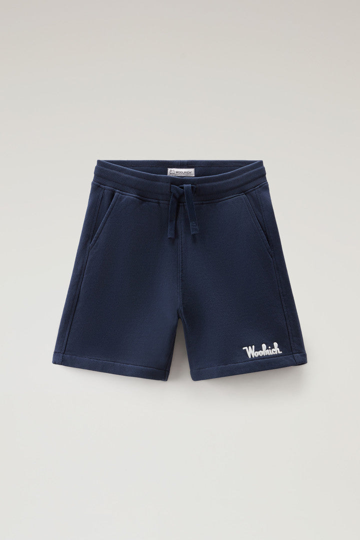 Boys' Pure Cotton Fleece Shorts with Drawstring (Lake Olive) - Detail View 5