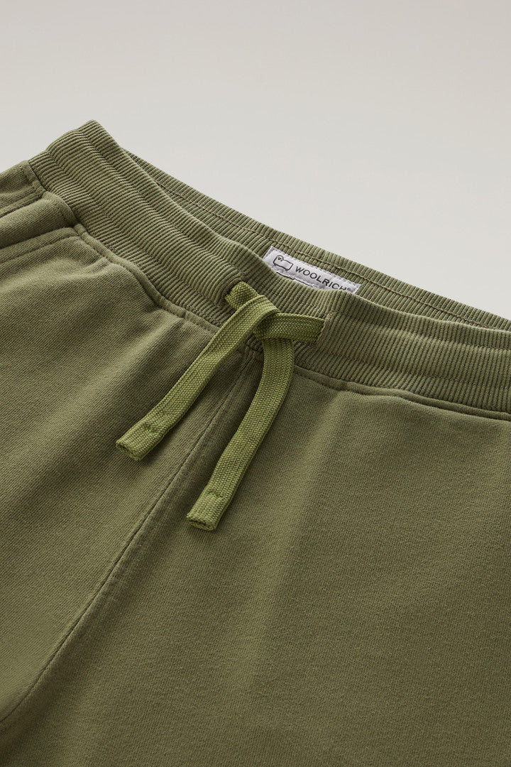 Boys' Pure Cotton Fleece Shorts with Drawstring (Melton Blue) - Detail View 3