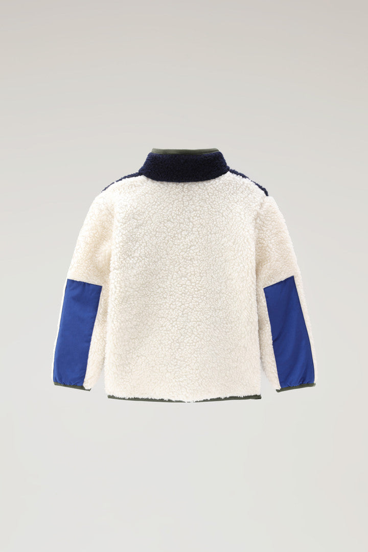 Kids' Curly Track Jacket (Melton Blue) - Detail View 1