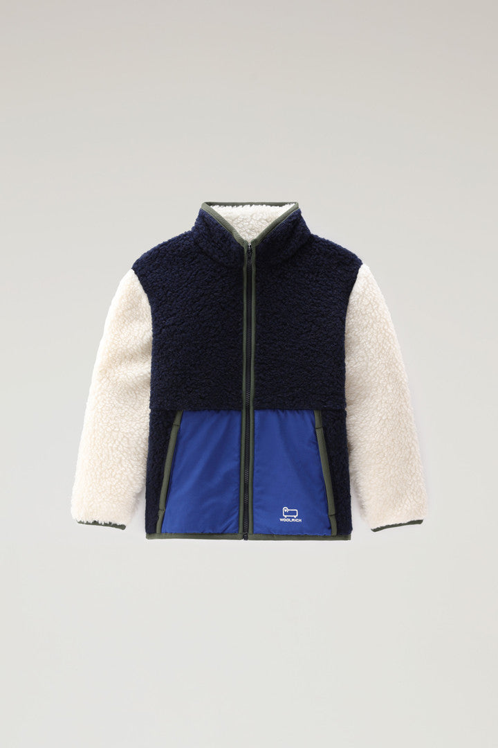 Kids' Curly Track Jacket (Melton Blue) - Main View