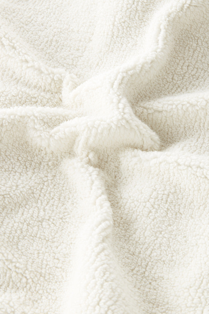Boys's Sherpa Zip Sweater (Milky Cream) - Detail View 3