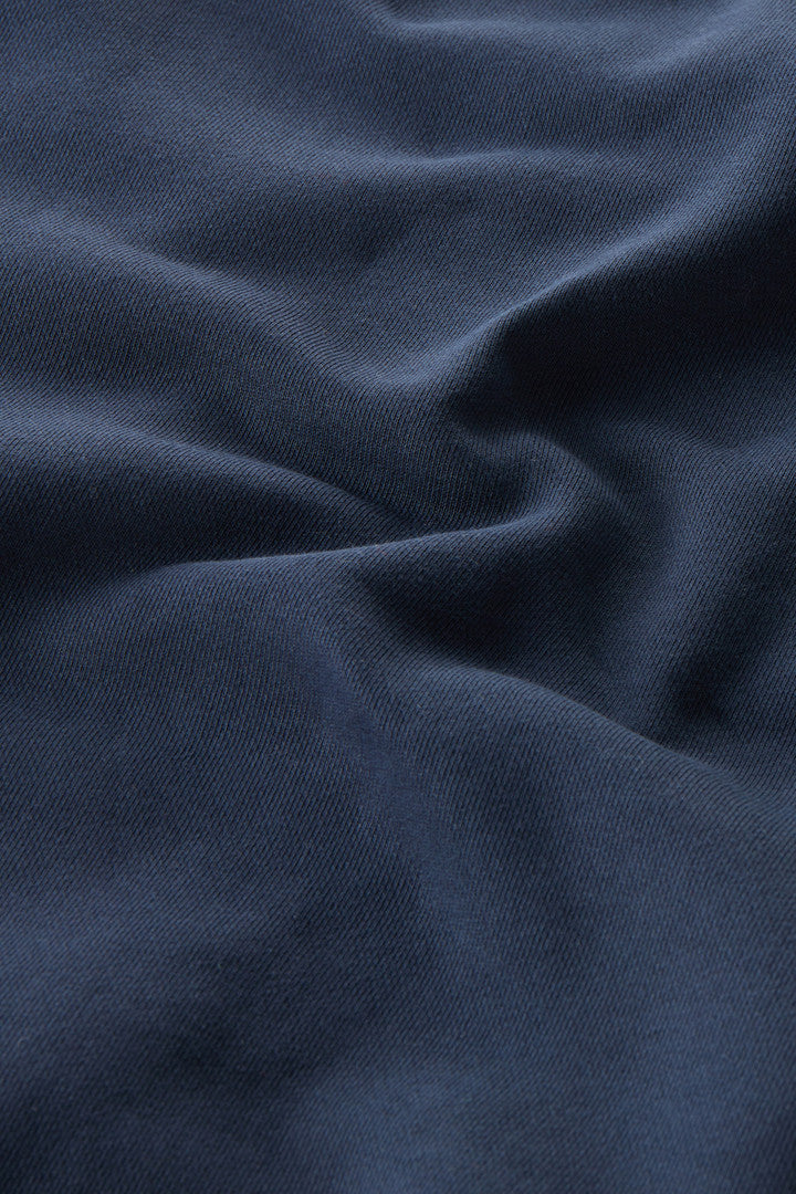 Girls' Hoodie in Pure Cotton with Embroidered Logo (Melton Blue) - Detail View 4