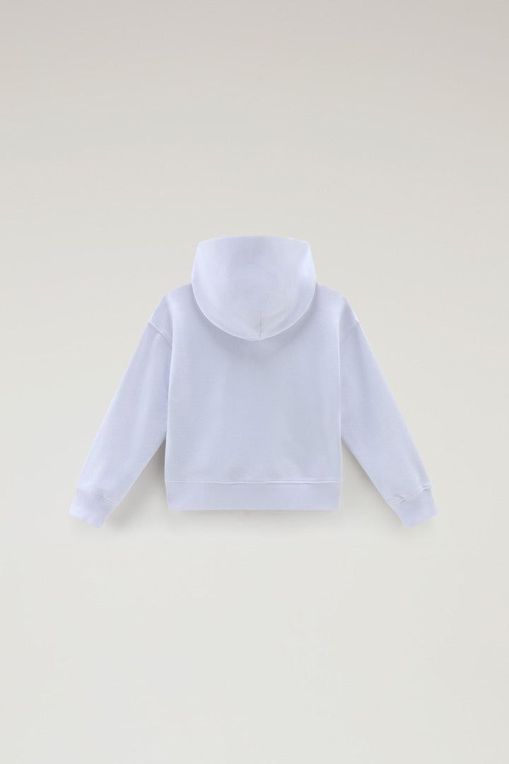 Girls' Pure Cotton Hoodie (Bright White) - Detail View 1