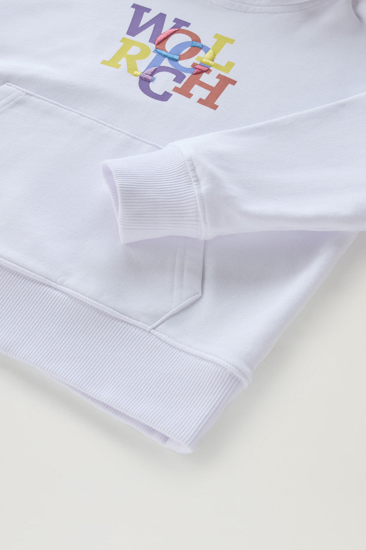 Girls' Pure Cotton Hoodie (Bright White) - Detail View 3