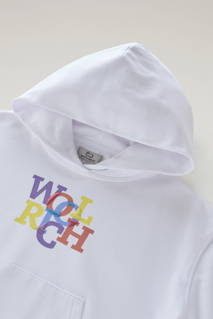 Girls' Pure Cotton Hoodie (Bright White) - Detail View 2