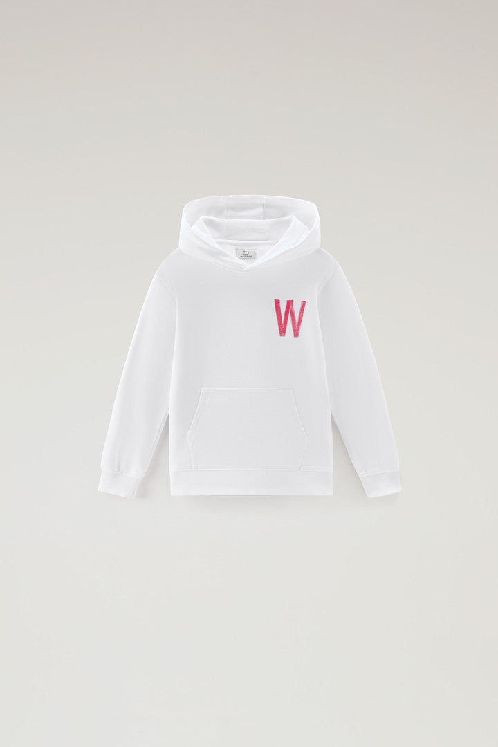 Boys' Pure Cotton Hoodie (Bright White) - Main View