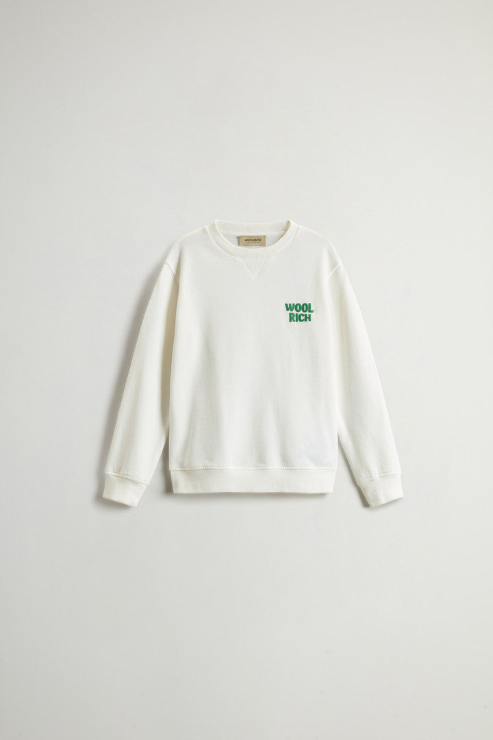 Boys’ Garment-Dyed Pure Cotton Crewneck Sweatshirt (Melton Blue) - Main View