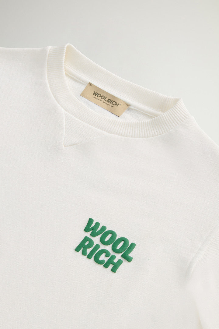 Boys’ Garment-Dyed Pure Cotton Crewneck Sweatshirt (Melton Blue) - Detail View 2