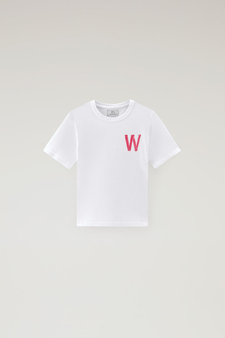 Boys' Pure Cotton T-Shirt with Print (Bright White) - Main View
