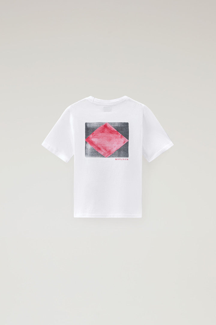 Boys' Pure Cotton T-Shirt with Print (Bright White) - Detail View 1