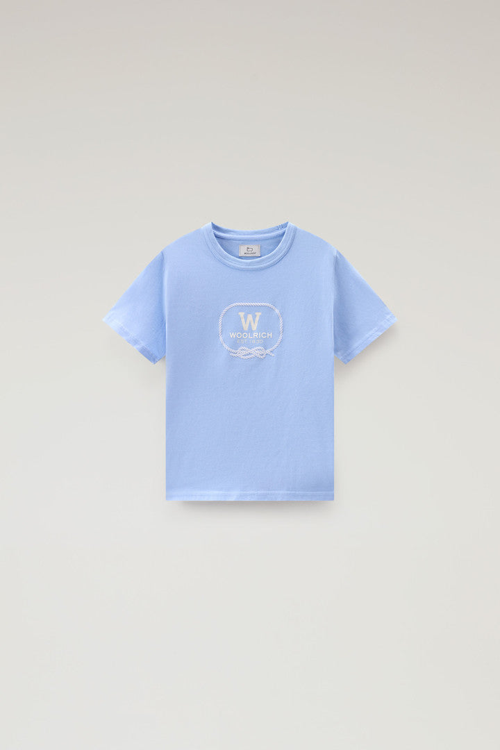 Boys' Pure Cotton T-Shirt with Graphic Print (Sea Breeze) - Main View