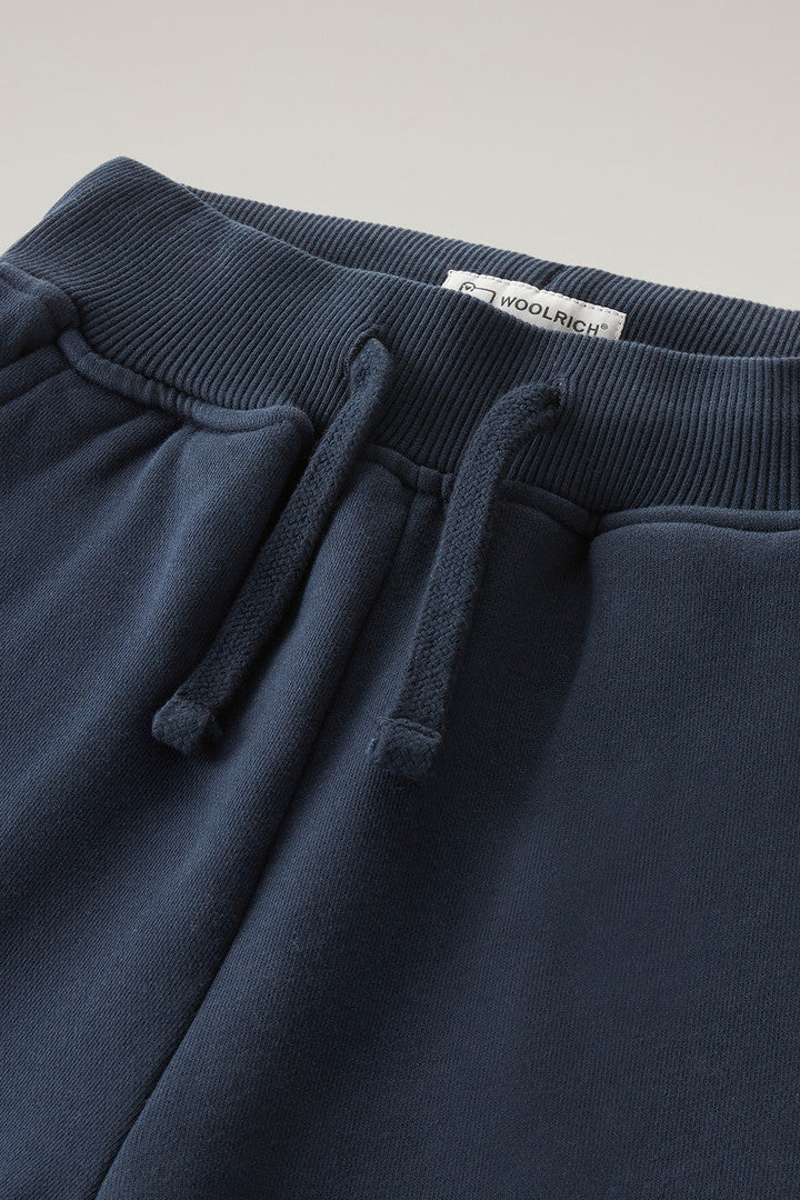 Girls' Sweatpants in Pure Cotton (Melton Blue) - Detail View 3