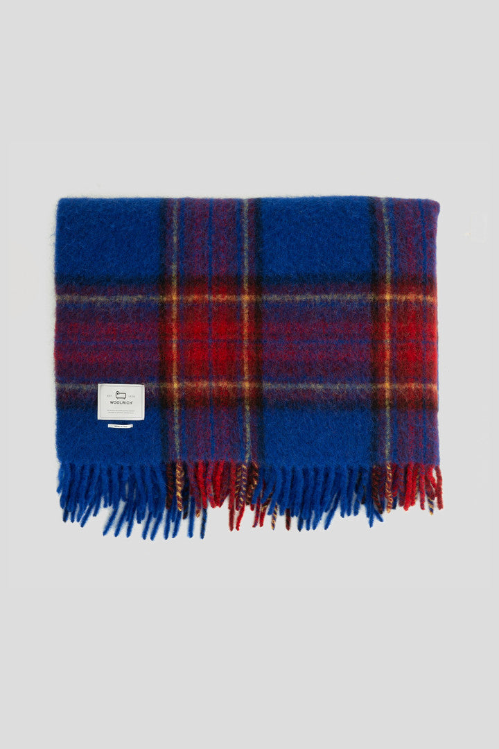 Blanket in an Alpaca, Mohair, and Wool Blend (Royal) - Detail View 3