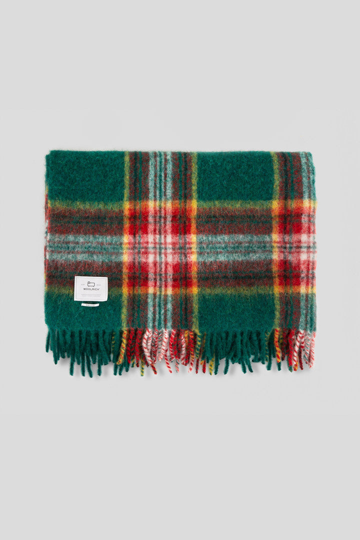 Blanket in an Alpaca, Mohair, and Wool Blend (Waxed Green) - Detail View 3