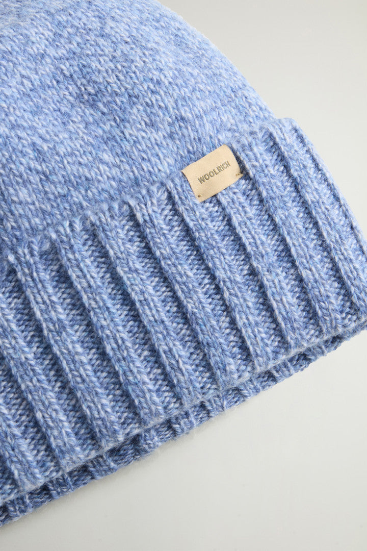 Pure Wool MoulinÃ© Beanie (Wine) - Detail View 2