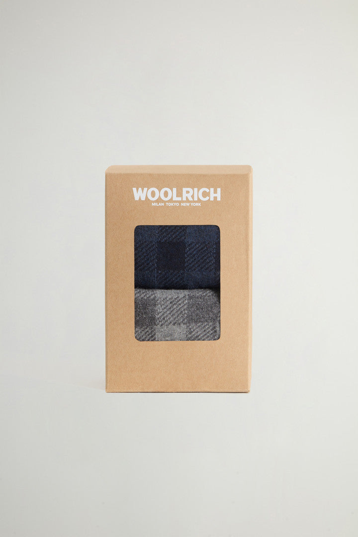 Cotton-Blend Socks (Blue Grey) - Main View