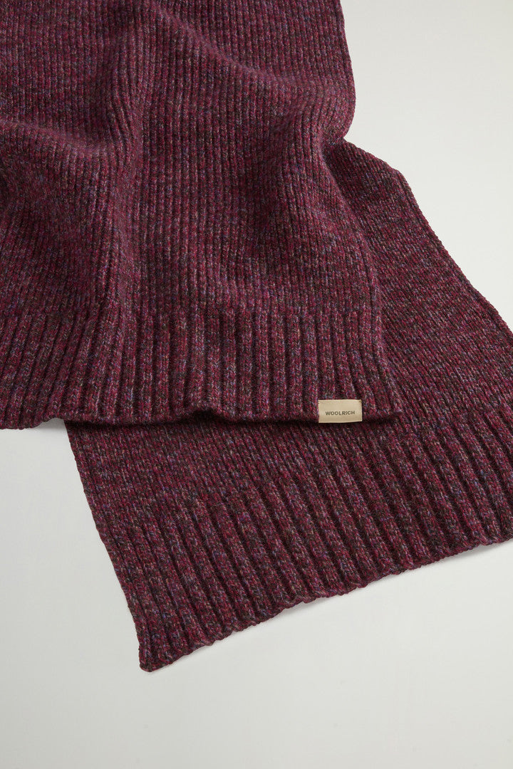 Pure Wool MoulinÃ© Scarf (Wine) - Detail View 2