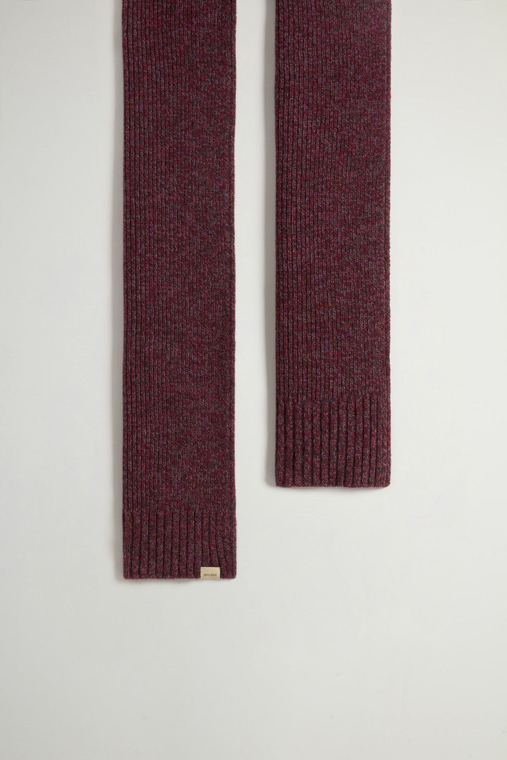 Pure Wool MoulinÃ© Scarf (Marine) - Detail View 1