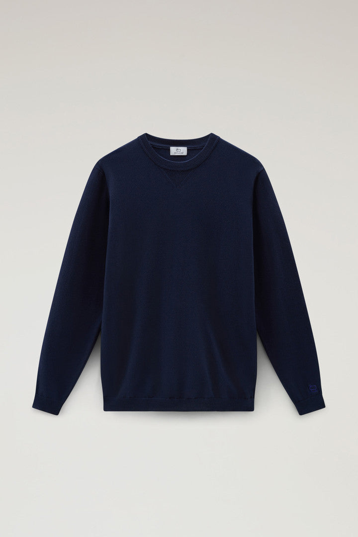 Pure Cotton Crewneck Sweater (Sage) - Detail View 8