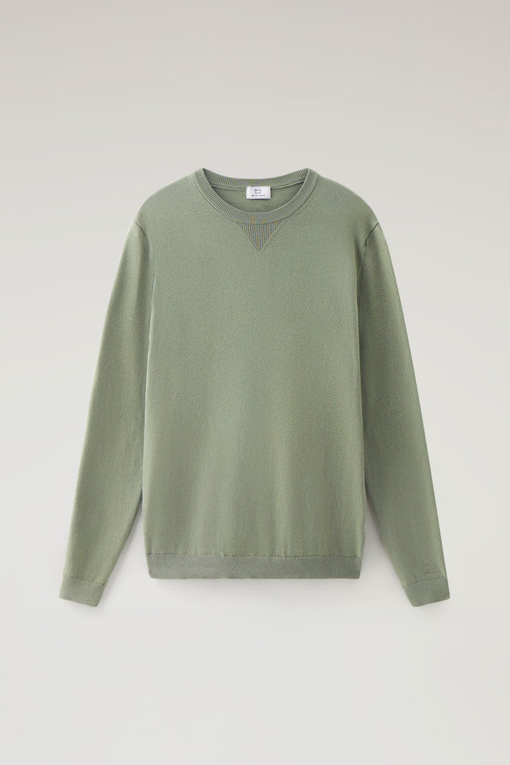 Pure Cotton Crewneck Sweater (Milky Cream) - Detail View 13