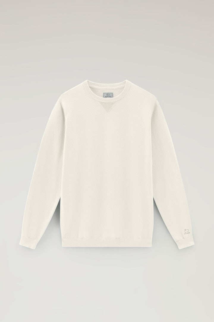 Pure Cotton Crewneck Sweater (Milky Cream) - Main View
