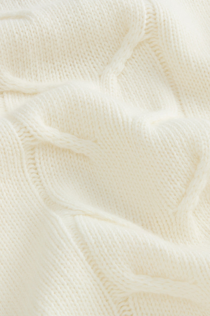 Pure Wool Crewneck Sweater (Milky Cream) - Detail View 5