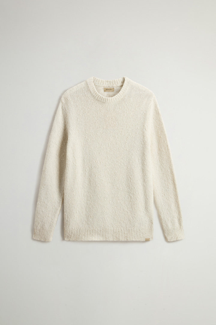 Cotton-, Alpaca and Wool-Blend Crewneck Sweater (Jet Stream) - Main View