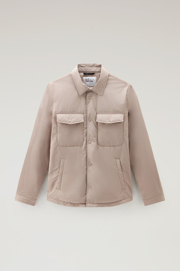 Alaskan Padded Shirt Jacket in Urban Touch (Melton Blue) - Detail View 6