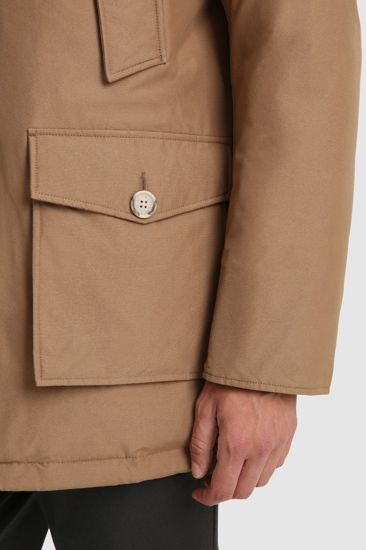 Arctic Parka in Ramar Cloth with Detachable Fur Trim (Black) - Detail View 13